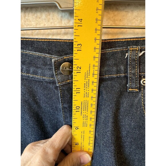 L.L.Bean Jeans Women 18 Medium Tall Denim Dark Wash High Rise Straight - Picture 8 of 13